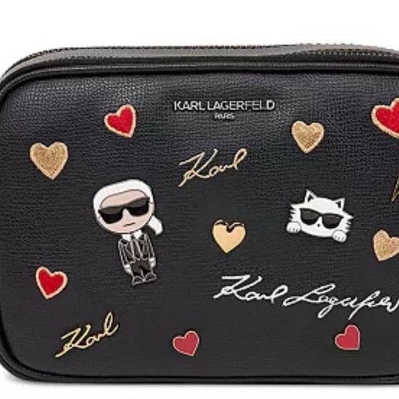 Karl Lagerfeld✨🖤❤️Black Crossbody Bag and Matching Wallet - Picture 3 of 7